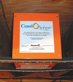 A ventilation fan installed for a crawl space in Wartrace