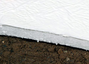 Insulation installed on a crawl space floor in Dibrell