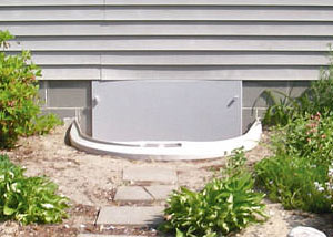 plastic crawl space access well installed in a Unionville crawl space