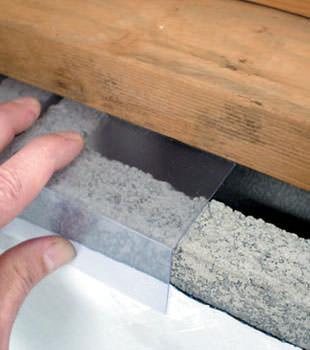 Block wall clear covering for wet crawl spaces in Welchland