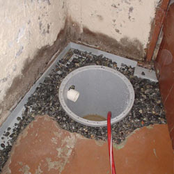 Installing a sump in a sump pump liner in a Unionville home